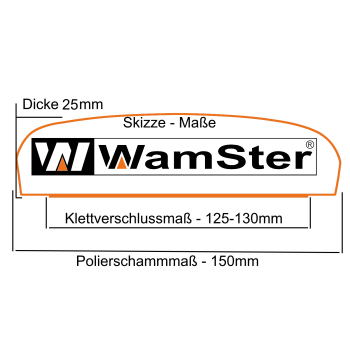 WamSter polishing sponge black soft d150mm/25 mm