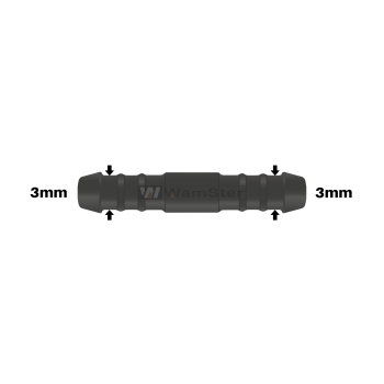 WamSter® | Schlauchverbinder Pipe Connector 3mm Durchmesser