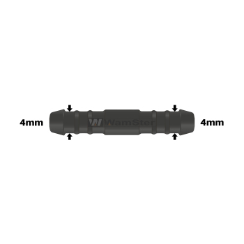 WamSter® | Schlauchverbinder Pipe Connector 4 mm Durchmesser