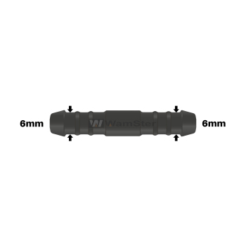 WamSter® | Schlauchverbinder Pipe Connector 6mm Durchmesser