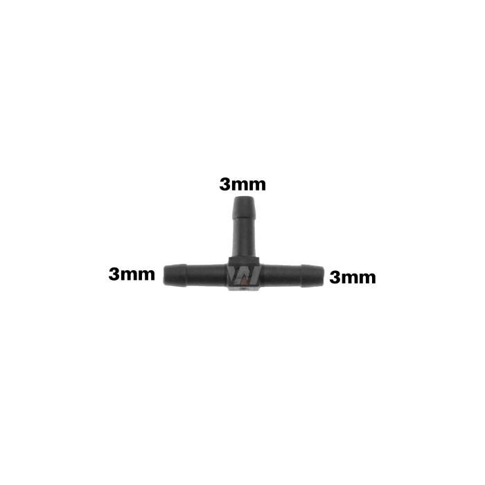 WamSter® T Schlauchverbinder Pipe Connector 3mm Durchmesser
