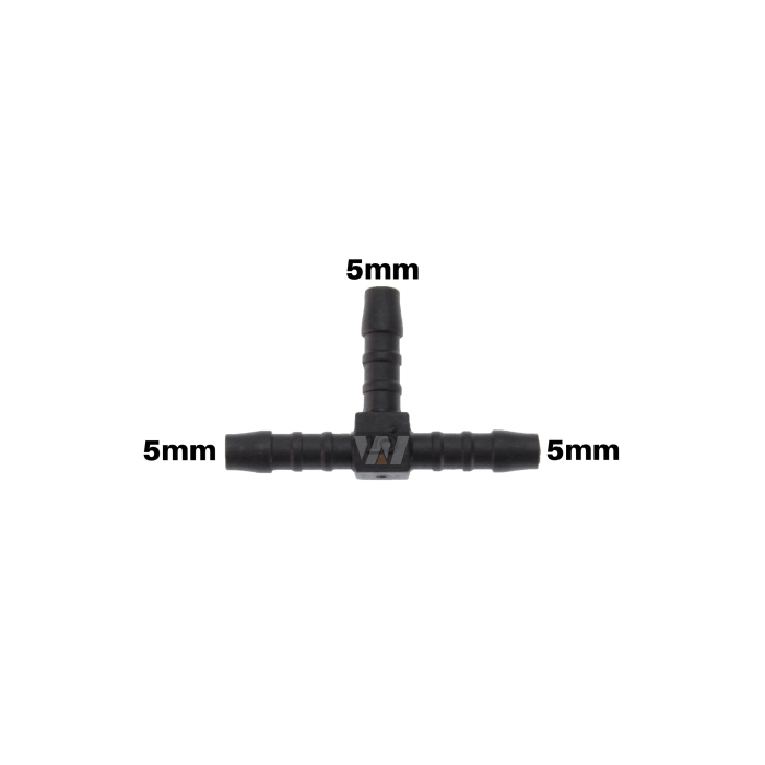 WamSter® T Schlauchverbinder Pipe Connector 5mm Durchmesser
