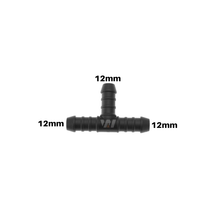 WamSter® T Schlauchverbinder Pipe Connector 12mm Durchmesser