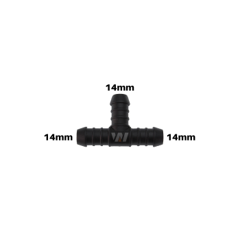 WamSter® T Schlauchverbinder Pipe Connector 14mm Durchmesser