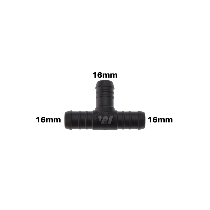 WamSter® T Schlauchverbinder Pipe Connector 16mm Durchmesser