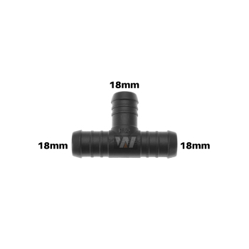 WamSter® T Schlauchverbinder Pipe Connector 18mm Durchmesser