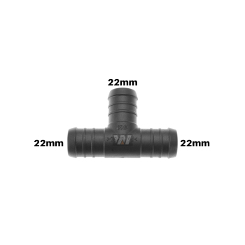 WamSter t hose connector t-piece Pipe Connector 22 mm diameter