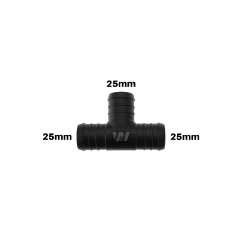 WamSter® T Schlauchverbinder Pipe Connector 25mm Durchmesser