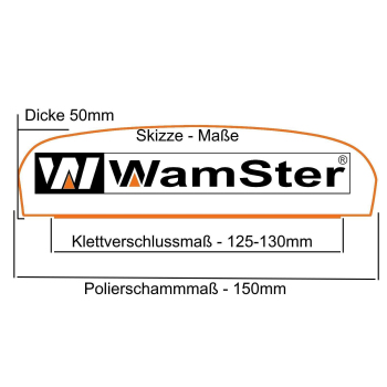 WamSter Polierschwamm weiß hart d150mm/50 mm