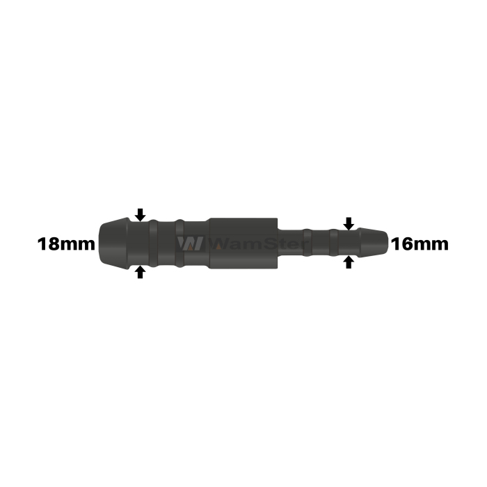 WamSter® I Schlauchverbinder Pipe Connector reduziert 18mm 16mm Durch, 3,53  €