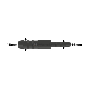 WamSter® | Schlauchverbinder Pipe Connector Reduziert 18mm 16mm Durchmesser
