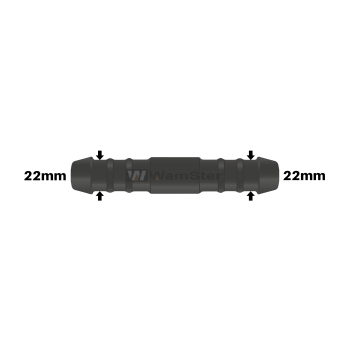 WamSter® | Schlauchverbinder Pipe Connector 22mm Durchmesser