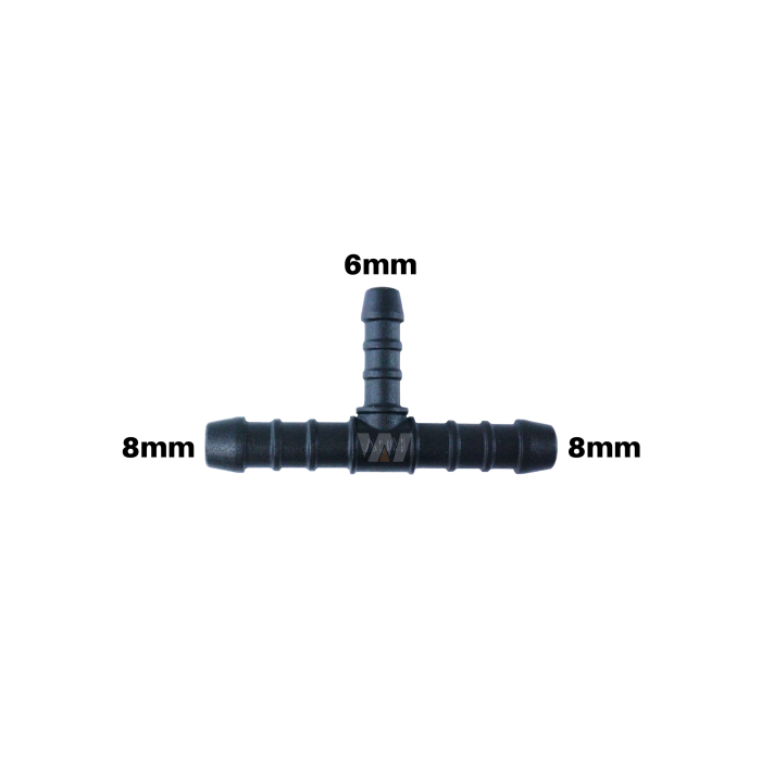 WamSter t hose connector t-piece Pipe Connector 8 mm 8 mm 6 mm diameter