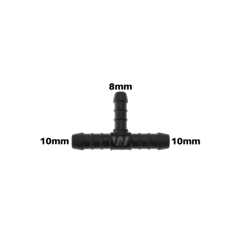 WamSter® T Schlauchverbinder Pipe Connector reduziert 10mm 10mm 8mm Durchmesser