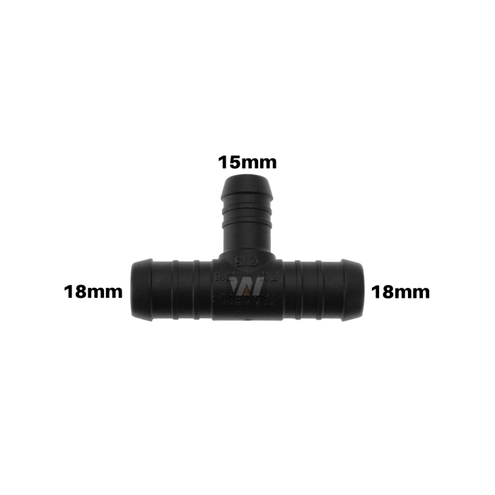 WamSter t hose connector t-piece Pipe Connector 18 mm 18 mm 15 mm diameter