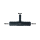 WamSter® T Schlauchverbinder Pipe Connector reduziert 16mm 16mm 8mm Durchmesser