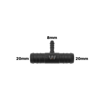 WamSter® T Schlauchverbinder Pipe Connector Reduziert 20mm 20mm 8mm Durchmesser