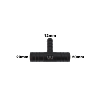WamSter® T Schlauchverbinder Pipe Connector reduziert 20mm 20mm 12mm Durchmesser