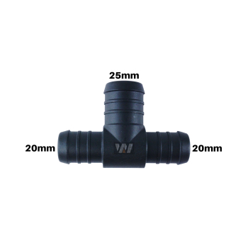 WamSter® T Schlauchverbinder Pipe Connector reduziert 20mm 20mm 25mm Durchmesser