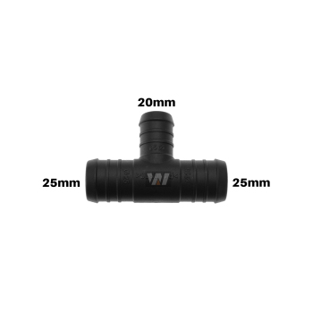 WamSter® T Schlauchverbinder Pipe Connector Reduziert 25mm 25mm 20mm Durchmesser