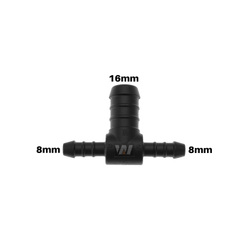 WamSter® T Schlauchverbinder Pipe Connector Reduziert 8mm 8mm 16mm Durchmesser