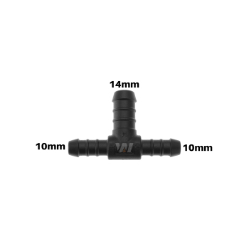 WamSter t hose connector t-piece Pipe Connector 10 mm 10 mm 14 mm diameter