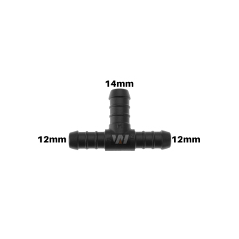 WamSter® T Schlauchverbinder Pipe Connector Reduziert 12mm 12mm 14mm Durchmesser