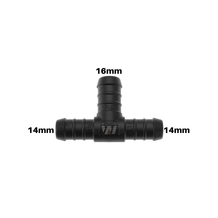 WamSter t hose connector t-piece Pipe Connector 14 mm 14 mm 16 mm diameter