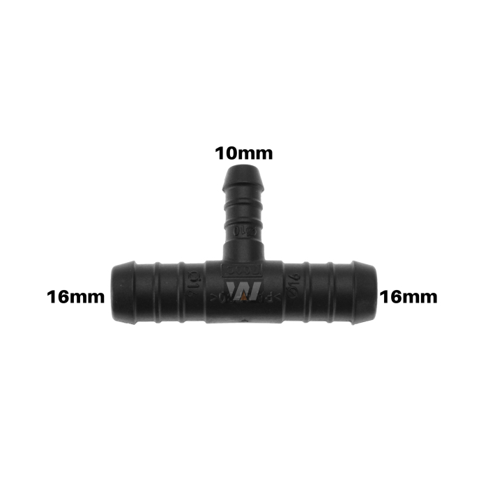 WamSter t hose connector t-piece Pipe Connector 16 mm 16 mm 10 mm diameter