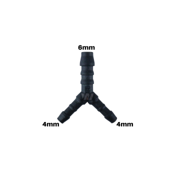WamSter® Y Schlauchverbinder Pipe Connector Reduziert 6mm 4mm 4mm Durchmesser