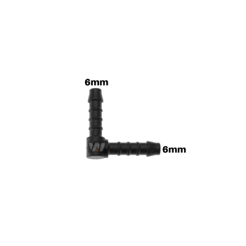 WamSter® L 90° Schlauchverbinder Pipe Connector 6mm Durchmesser