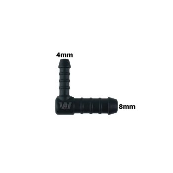 WamSter® L Schlauchverbinder 90°-Winkel Pipe Connector Reduziert 8mm 4mm Durchmesser