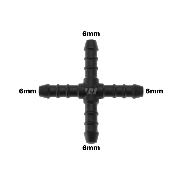 WamSter® X Schlauchverbinder Pipe Connector 6mm Durchmesser
