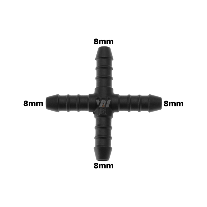 WamSter® X Schlauchverbinder Pipe Connector 8mm Durchmesser