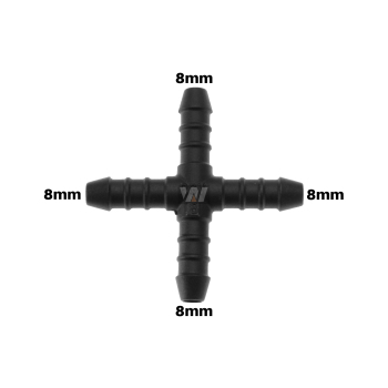WamSter® X Schlauchverbinder Kreuz Pipe Connector 8mm...