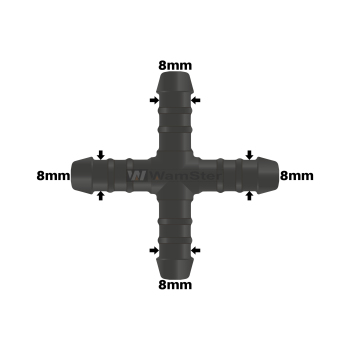 WamSter® X Schlauchverbinder Pipe Connector 8mm Durchmesser