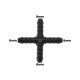 WamSter® X Schlauchverbinder Kreuz Pipe Connector 8mm Durchmesser