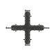 WamSter® X Schlauchverbinder Kreuz Pipe Connector 8mm Durchmesser