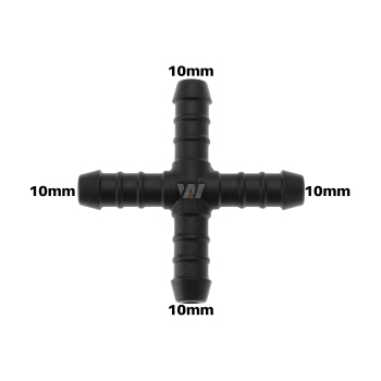 WamSter x hose connector cross-piece Pipe Connector 10 mm diameter