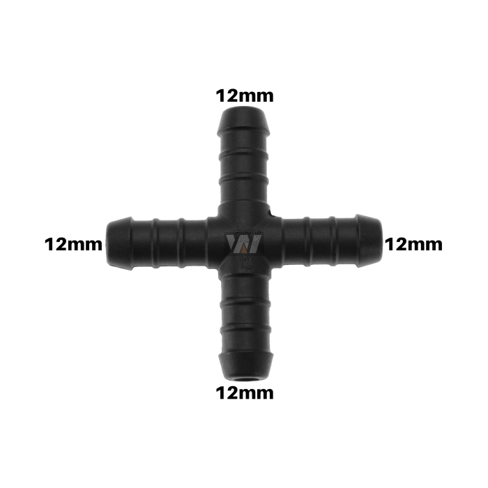 WamSter x hose connector cross piece Pipe Connector 12 mm diameter