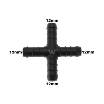 WamSter x hose connector cross piece Pipe Connector 12 mm diameter
