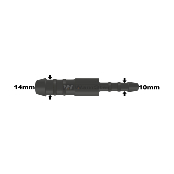 WamSter® | Schlauchverbinder Pipe Connector Reduziert 14mm 10mm Durchmesser