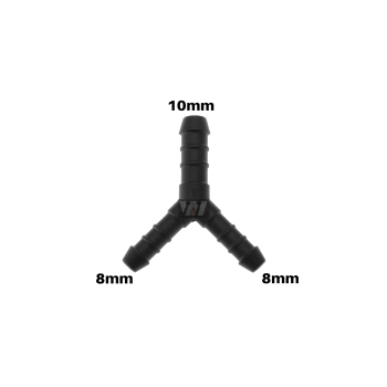 WamSter® Y Schlauchverbinder Pipe Connector reduziert 8mm 8mm 10mm Durchmesser