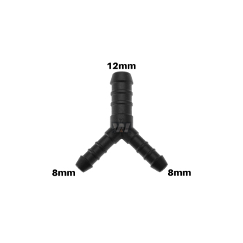 WamSter® Y Schlauchverbinder Pipe Connector reduziert 8mm 8mm 12mm Durchmesser