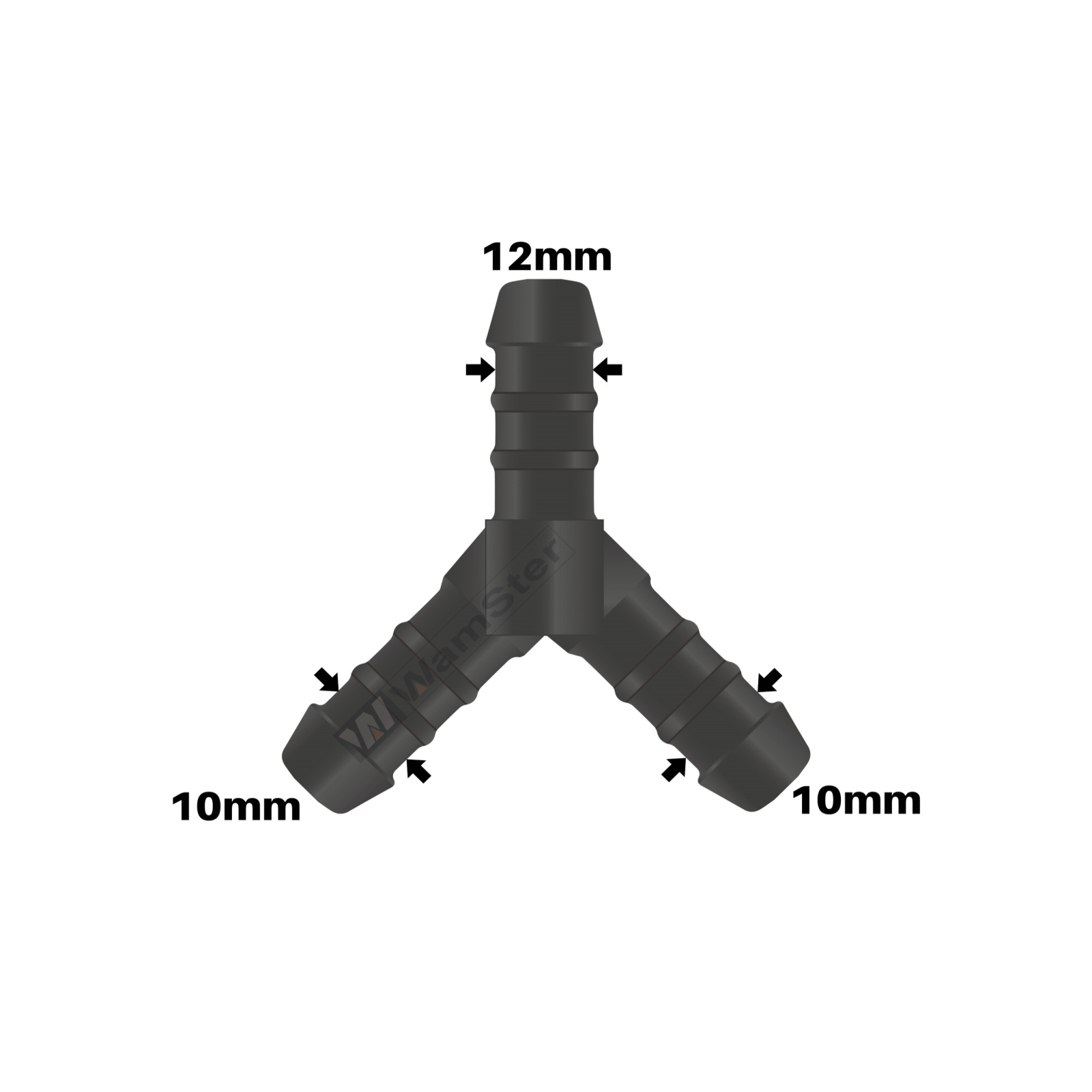 WamSter®Schlauchverbinder Pipe Connector Reduziert 12mm 10mm Durchmesser 