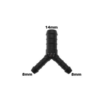 WamSter Y Schlauchverbinder Y-Stück Pipe Connector 8 mm...