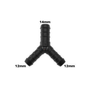 WamSter Y Schlauchverbinder Y-Stück Pipe Connector 12 mm...