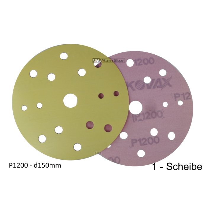 Kovax Yellow Film d150 p1200 Foil Disc Dry Grinding 15-Hole