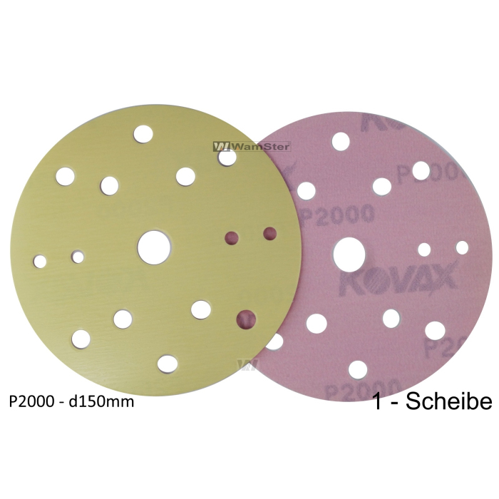 Kovax Yellow Film d150 p2000 Foil Disc Dry Grinding 15-Hole