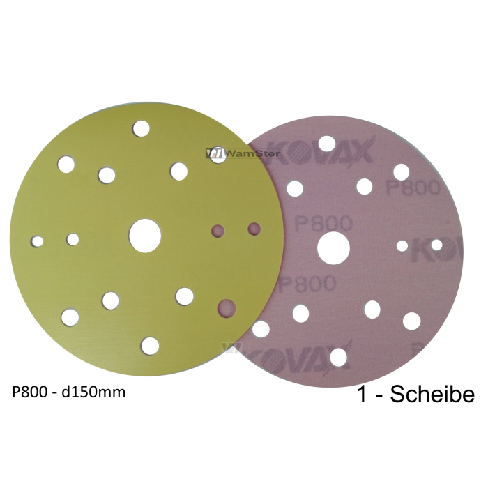 Kovax Yellow Film d150 p800 Foil Disc Dry Grinding 15-Hole